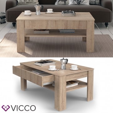 VICCO Couchtisch Milan 110 x 65 cm in Sonoma Eiche