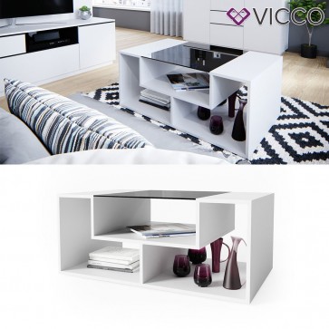 VICCO Couchtisch Gabriel Weiß 100 cm