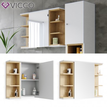 VICCO Spiegelschrank AQUIS Weiß