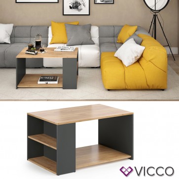 VICCO Couchtisch DARIO Anthrazit Eiche