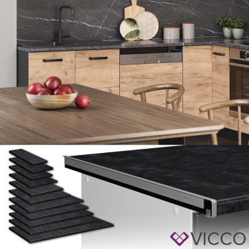 Vicco Küchenarbeitsplatte R-Line Anthrazit 120 cm
