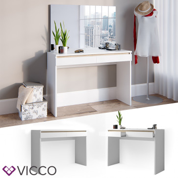 Vicco Schminktisch Emma Weiß Sonoma 120 x 83 cm Schlafzimmer