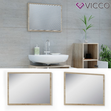  VICCO Badspiegel KIKO 60 x 45 cm Sonoma Weiß