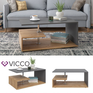 VICCO Couchtisch GUILLERMO Anthrazit Sandeiche