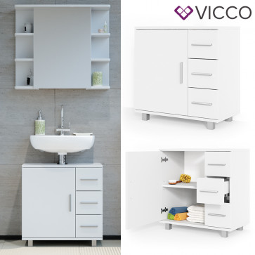 VICCO Waschtischunterschrank ILIAS Weiß