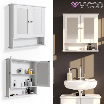 VICCO Spiegelschrank Bianco