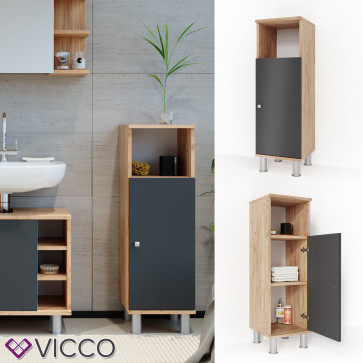 VICCO Midischrank FYNN Eiche Anthrazit