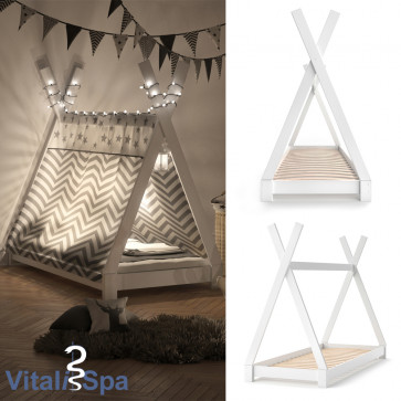 VITALISPA Kinderbett TIPI 80x160 cm Weiß