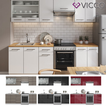 VICCO Küche FAME-LINE Küchenzeile 240cm