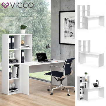 Vicco Schreibtisch mit Regal Mara Weiß