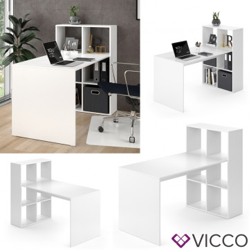 Vicco Schreibtisch Emir Regalkombination Weiß