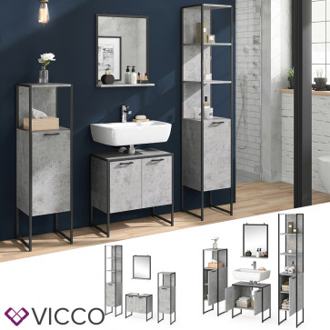 Vicco Loft Badmöbel Set 8 Fyrk Beton