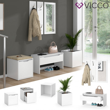 Vicco Komplettgarderobe Ruben weiß 