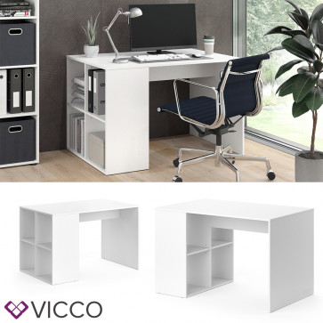 Vicco Schreibtisch Adeon mit Regal Weiß