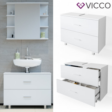 VICCO Waschtischunterschrank 80cm ILIAS Weiß