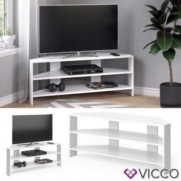 Vicco Lowboard Eck TV Board Pit weiß