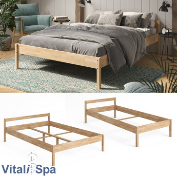 Vitalispa Massivholzbett Bettgestell Buche mit Kopfteil
