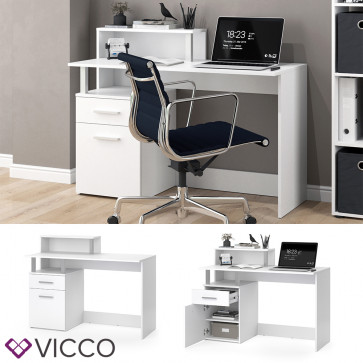 Vicco Schreibtisch Arbeitstisch Computertisch Nord PC-Tisch Ablagen Bürotisch