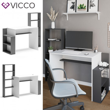 Vicco Schreibtisch Arbeitstisch Computertisch Bill PC-Tisch Ablagen Bürotisch