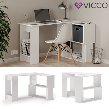 Vicco Eckschreibtisch Schreibtisch Computertisch Gates L-Form Bürotisch PC-Tisch