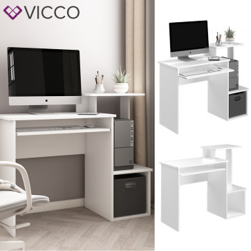 Vicco Schreibtisch Arbeitstisch Computertisch Karl PC-Tisch Ablagen Bürotisch