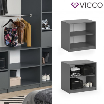 Vicco Kommode für Kleiderschrank Visit 2 Ablagen Sideboard Dielenschrank 