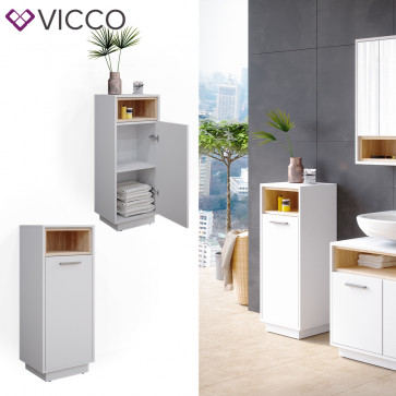 Vicco Badschrank Badezimmerschrank Midischrank Beatrice weiß Badregal Badmöbel