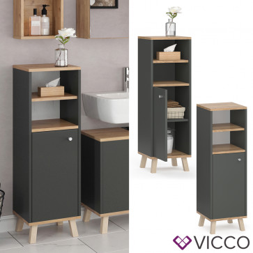 Vicco Midischrank Badschrank Badregal Senyo Goldkraft/ANT 2 Fächer Badmöbel