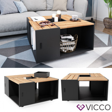 Vicco Couchtisch Sofatisch Beistelltisch Anton Anthrazit Kaffeetisch Ablage