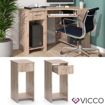 Vicco PC-Schrank Beistellschrank Computerschrank Odin Sonoma Schublade PC-Fach