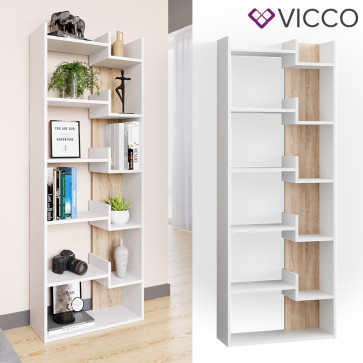 Vicco Bücherregal Raumteiler Standregal Fico Sonoma 6 Etagen Wandregal Hochregal