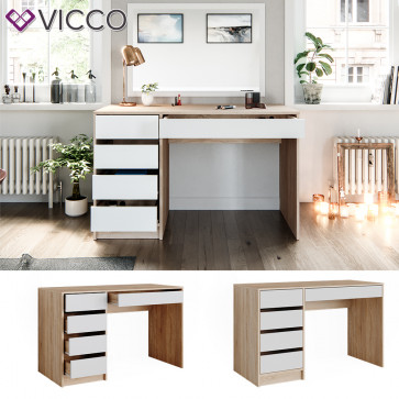 Vicco Schminktisch Sherry Sonoma Weiß 120 x 75 cm Schlafzimmer