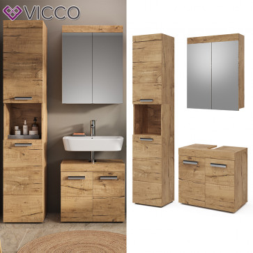 Vicco Badmöbel Set Badezimmermöbel Luna Spiegelschrank Unterschrank Hochschrank