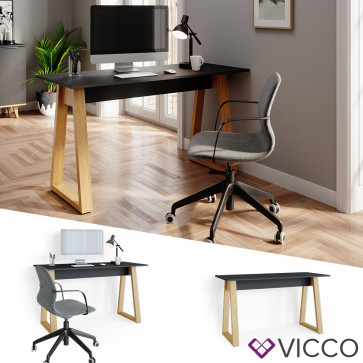 Vicco Schreibtisch Bürotisch Arbeitstisch Neptune Anthrazit Ablage Basteltisch