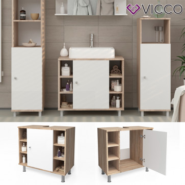 VICCO Waschbeckenunterschrank FYNN 60 cm Eiche Sonoma