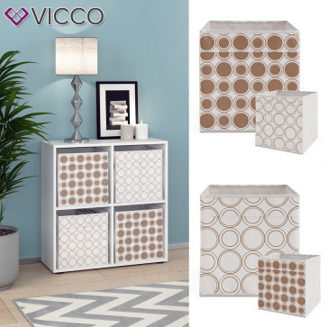 Vicco Raumteiler Würfelregal Standregal Tetra Weiß Faltbox Wohnzimmer Regal 73x72 cm modern Ablage 4 Fächer Dekoregal Ordnerregal Aufbewahrung