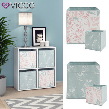 Vicco Raumteiler Würfelregal Standregal Tetra Weiß Faltbox Wohnzimmer Regal 73x72 cm modern Ablage 4 Fächer Dekoregal Ordnerregal Aufbewahrung