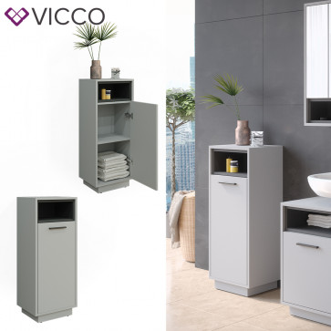 Vicco Midischrank Badschrank Badezimmermöbel Beatrice Grau Anthrazit modern 38x80 Badezimmer Schrank Badmöbel Schranktür Schrankfach Ablage Aufbewahrung