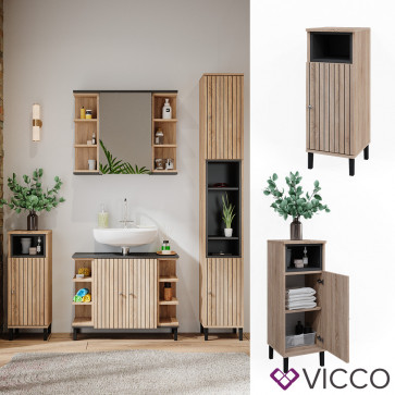 Vicco Midischrank Aquis 30 x 86,8 cm, Sonoma Anthrazit, Badezimmer, modern