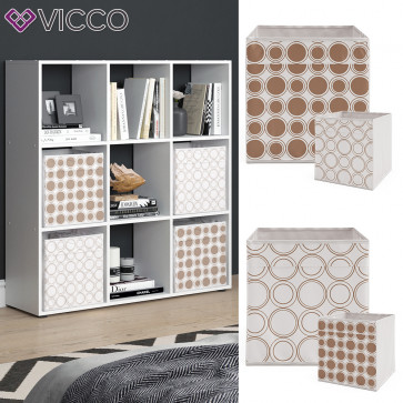 Vicco Raumteiler Würfelregal Standregal Nove Weiß Faltbox Wohnzimmer Regal 104x108 cm modern Ablage 9 Fächer Dekoregal Ordnerregal Aufbewahrung