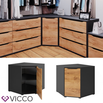 Vicco Eckkommode Ruben 78 x 77 cm Anthrazit Eiche Schrank