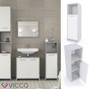 VICCO Midischrank KIKO 95 x 30 cm Grau Beton