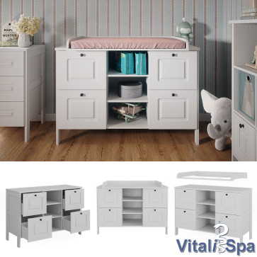 Vitalispa Wickelkommode Ajaton Weiß 133 x 98,4 cm