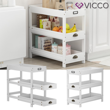 Vicco Aufbewahrungsregal Legum Weiß 66 x 66 cm mit 3 Ablagen