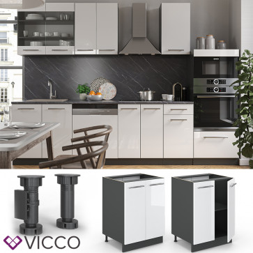 VICCO Unterschrank 60 cm Küchenschrank Hängeschrank Küchenzeile Fame-Line
