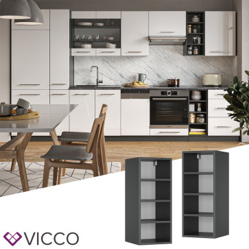 Vicco Hängeschrank Regal 30 cm Anthrazit Küchenschrank Hängeschrank Küchenzeile Fame-Line