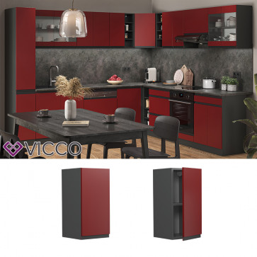 Vicco Hängeschrank Küchenschrank Küchenmöbel R-Line J-Shape Anthrazit Rot 30 cm modern