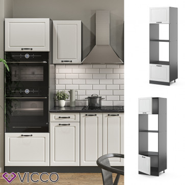 Vicco Mikrowellenumbauschrank 60 cm Anthrazit Küchenschrank Unterschrank Küchenzeile R-Line