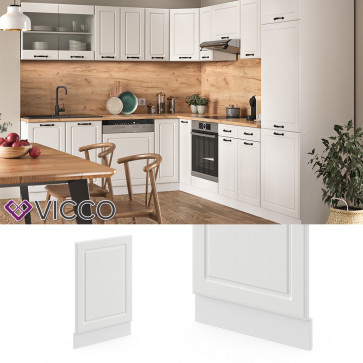 VICCO Geschirrspülerfront 45 cm Weiß Küchenschrank Blende Küchenzeile R-Line