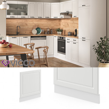 VICCO Geschirrspülerfront 60 cm Weiß Küchenschrank Blende Küchenzeile R-Line